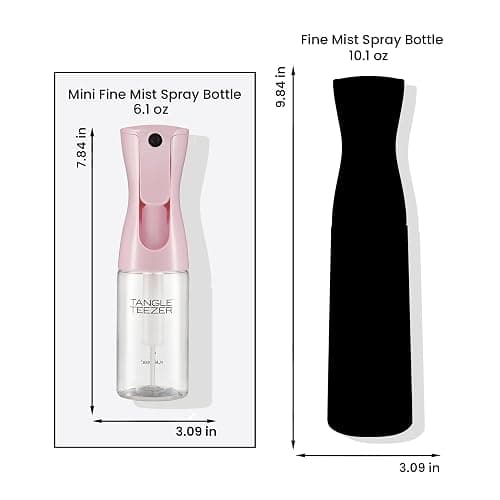 TANGLE TEEZER Travel-Size Fine Mist Continuous Spray Bottle, Reusable and Refillable, for Hair Detangling and Styling, 6.1 oz, Millennial Pink thumbnail 6