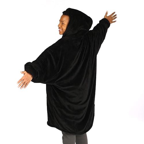 THE COMFY Original | Sherpa Lined Microfiber Fleece Wearable Blanket With Hood From Shark Tank, Oversized Design With Pocket thumbnail 3