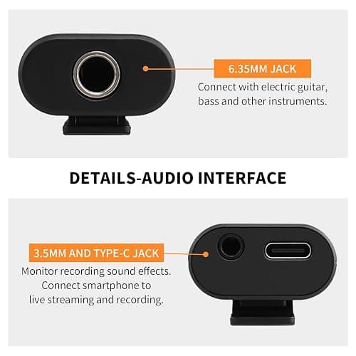 JOYO Guitar Audio Interface Pocket Internal Recording Sound Card with Type-C and Lightning for Phone Portable and Lightweight Plug & Play (MOMIX CAB) thumbnail 5