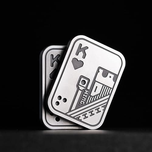 New Decompression Metal Poker Fidget_Slider，Manually Rotate Adult Office Decompression Toys to Relieve Pressure, Tabletop Toys for Adults, （KK） thumbnail 2