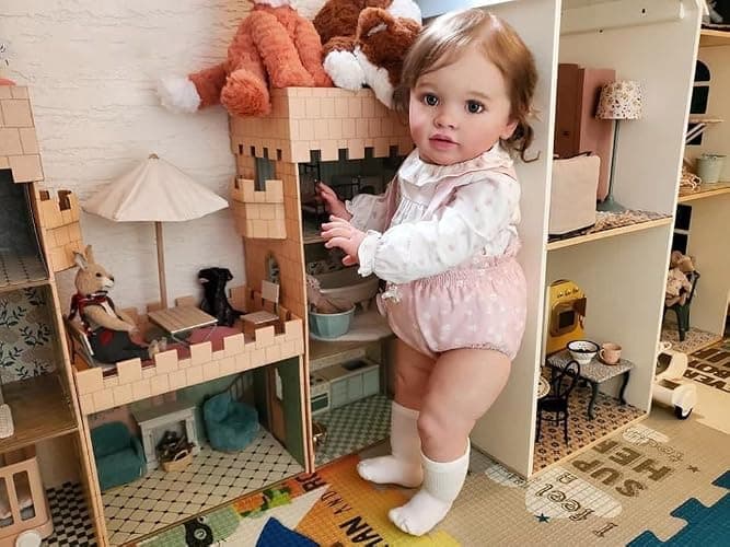 KAWAYII 26 Inch Reborn Toddler Baby Doll Princess Girl Realistic Newborn Doll Silicone Soft Vinyl Real Looking Reborn Baby Doll Toy Lifelike Set for Kids Age 3+… thumbnail 3