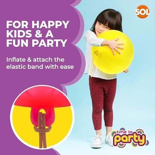 Jaunty Partyware 50x Large Punch Balloons for Kids Ideal Party Bag Fillers - 12 Inch Large Size - Assorted Colours - Fun Children’s Party Ideas - Thick & Strong - Easy to Inflate thumbnail 6