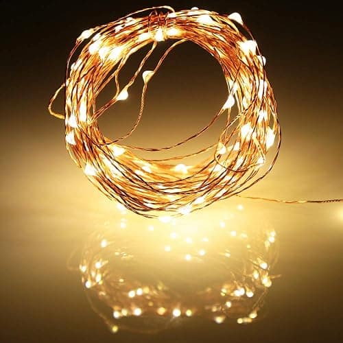 Ariceleo Led Fairy Lights Battery Operated, 1 Pack Mini Battery Powered Copper Wire Starry Fairy Lights for Bedroom, Christmas, Parties, Wedding, Centerpiece, Decoration (5m/16ft Warm White) thumbnail 5