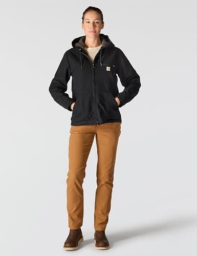Carhartt Women's Loose Fit Washed Duck Sherpa Lined Jacket thumbnail 4