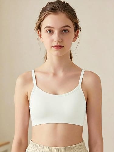 Boboking Teen Girls Training Bra Seamless Wireless Padded Adjustable Straps | Ultra-Soft Breathable High-elastic Fabric Tagless With Fixed Pads thumbnail 2