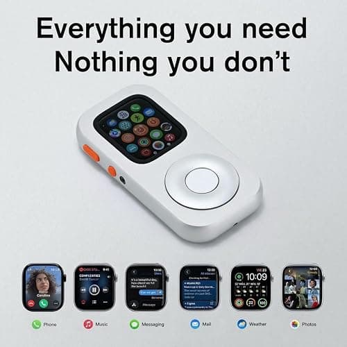 TechPod RePod Aluminum Case for Apple Watch Series S4/5/6/SE, Transform Watch into Retro Music Player, 44mm CNC Metal Protective Cover with Functional Click Wheel (Silver) thumbnail 8