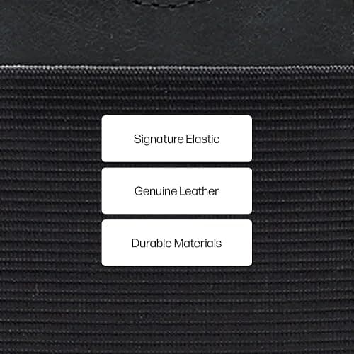 Thread Wallets Ultra Slim Wallet Vertical Leather Card Sleeve Wallet Thin Card Holder Minimalist Card Holder Wallets RFID Secure Black thumbnail 6