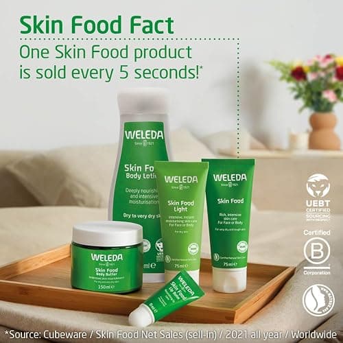 Weleda Skin Food, Dry Skin Moisturiser, Moisturising Cream & Primer, Face & Body, For Men & Women, Multiple Uses, 100% Certified Natural, Organic, 75ml thumbnail 6