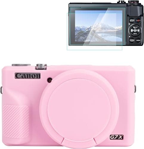 Rieibi Silicone Case for Canon G7X Mark III Case, G7X Mark III Accessories with 2 pcs sreen Protectors,Detachable Lens Cover for Canon G7X Mark III Cover - Image 1