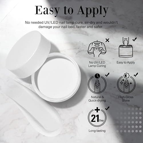 AZUREBEAUTY Dip Powder Clear Color 2Oz/56g, Basic Transparent Acrylic Dipping Powder Crystal French Nail Art Starter Manicure Salon DIY at Home, Odor-Free, Long-Lasting, No Nail Lamp Needed thumbnail 9
