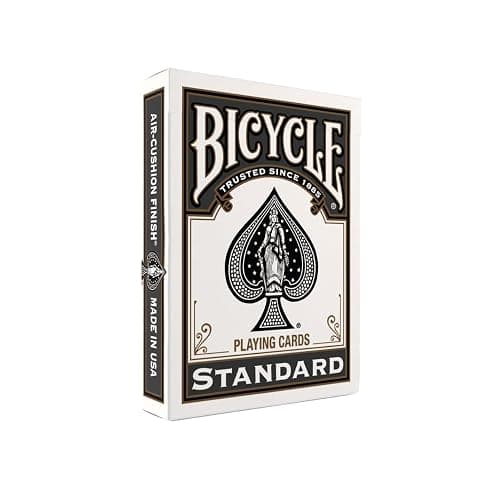 Bicycle Black Playing Cards Standard Index Poker Size Classic Deck | Sleek black Rider Back design, Air Cushion Finish, Made in USA, For poker rummy euchre canasta and pinochle - Image 1