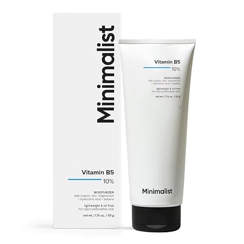 Minimalist Vitamin B5 10% Oil Free Fast Absorbing Lightweight Face Moisturiser Gel For Oily & Acne Prone Skin, 50 g (Pack of 1) - Image 1