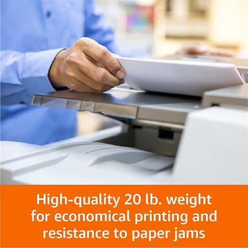 Amazon Basics Multipurpose Copy Printer Paper, 20 lb, 8.5 x 11 Inches, 5 Reams (2,500 Sheets), 92 Bright White thumbnail 6