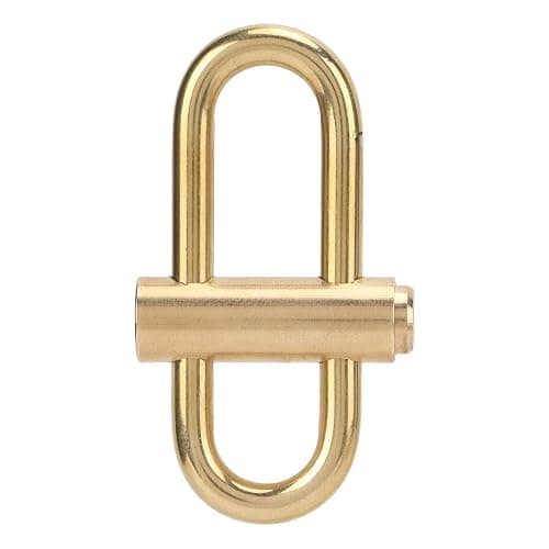 SNOQ Brass Lock Clip Key Holder, Slide Locking Carabiner Oval Durable Wear Resistant Elegant for Hiking, SNOQrBOOiS6 thumbnail 7