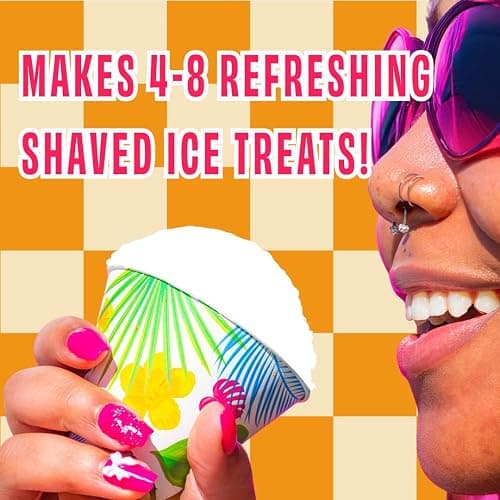 Hawaiian Shaved Ice Pina Colada Syrup - Nut Soy Dairy Free - Flavor Fluffy & Crunchy Snow Cone - Shelf Stable - Makes 8 Servings - 16 ounces thumbnail 4