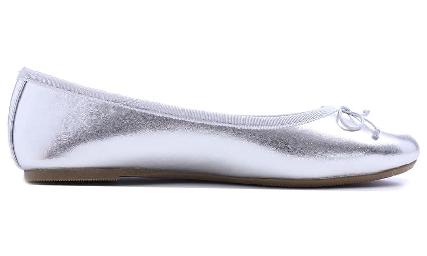 FEVERSOLE Women's Macaroon Colorful Memory Foam Cushion Insock Patent Ballet Flat thumbnail 4