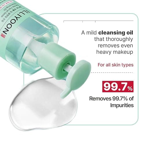Illiyoon Gentle Deep Cleansing Oil | Lightweight Facial Cleanser with Coconut Oil & AHA/BHA for Makeup, Fragrance-Free, Sebum & Blackhead Removal, Korean Skin Care, 8.45 fl.oz. thumbnail 3