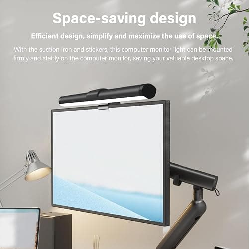LED Lampe Ecran PC Moniteur USB Monitor Light Bar avec Télécommande Lumière Ecran PC Réglable Luminosité et la Teinte 5 Modes D'éclairage avec Protection des Yeux pour Office Home Gaming 44CM thumbnail 6
