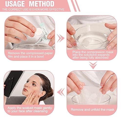 100 Stücke Hautpflege Maske,Compress Gesichtsmaske Selber Machen Diy Gesichtsmasken Diy Sheet Mask Compressed Face Einweg Gesichtsmasken Komprimierte Gesichtsmaske Tabletten Masken Beauty thumbnail 5