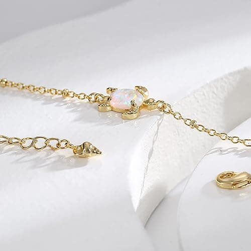 Lit Wall Gold Anklets for Women 18K Gold Plated Adjustable Summer Simple Foot Jewelry Ankle Bracelet for Women thumbnail 7