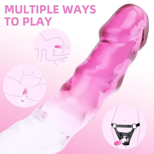 Sex Toy Realistic Pink Dildo for Women - TUFEEL G Spot Adult Toys, Gradient Clear Penis with Strong Suction Cup, Soft Lifelike Dick for Beginner & Couples Anal Vaginal Sexy Play, Strap-on Pleasure thumbnail 5