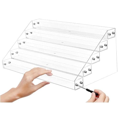 Nail Polish Organizer 6 Tier Acrylic Nail Polish Ink Rack Essential Oil Stand Holder Display Stand Holds, Clear Makeup Organizer, Easy Assemble (6 tiers) thumbnail 4