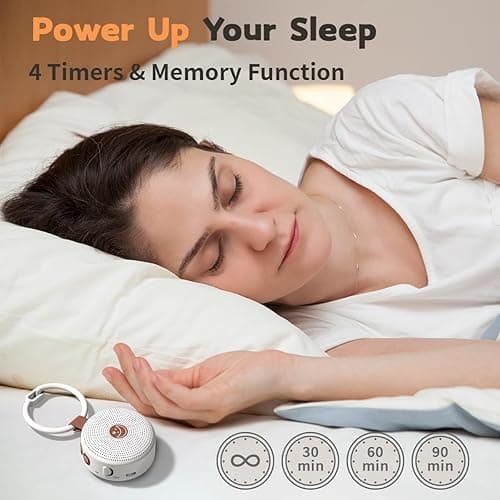 Mini Portable White Noise Machine Sound Machine with 30 Soothing Sounds for Baby Kids Adults Sleeping 32 Volume Levels Rechargeable Brown Noise Sleep Machine for Office Privacy Travel Sound Therapy thumbnail 4
