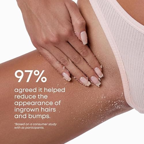 Bushbalm Ingrown Hair Exfoliating Scrub - Reduces Appearance of Ingrown Hairs and Razor Bumps, Soothes Skin and Post-Shave Redness - Watermelon Sugar, 236 ml thumbnail 4