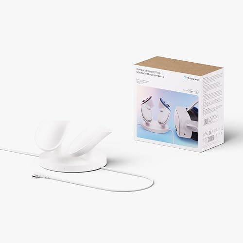 Meta Quest Compact Charging Dock — Works with Meta Quest 3/3S — Extended Headset Charging Cable — Wireless Charging for Touch Plus Controllers thumbnail 7