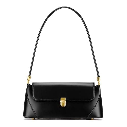 WEIMZC Shoulder Bag for Women Vintage Purse Fashion Classic Vegan Leather Clutch Tote Retro Handbag with Buckle Closure - Image 1