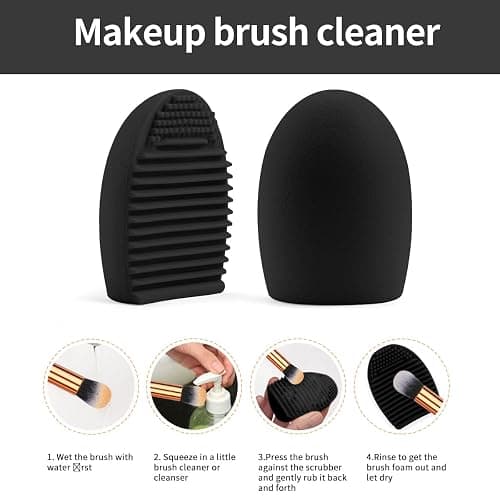 Pinselset Makeup MAANGE 54-teiliges Make up Pinsel Set, hochwertige synthetische Make-up-Pinsel, multifunktionales Schminkpinsel Set für Frauen und Mädchen (Schwarz, 54-teilig) thumbnail 8