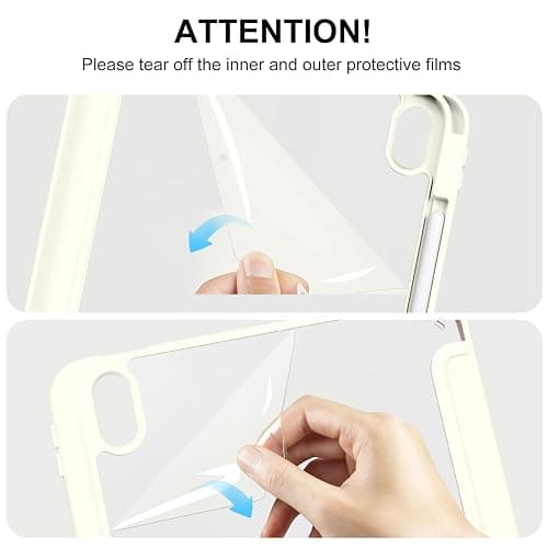 BFGTSJF Case for iPad (A16) 11th Generation 11 Inch 2025, iPad 10th Generation 10.9 Inch 2022 with Pencil Holder, Slim Trifold Stand Protective Cover with Clear Back, Auto Wake/Sleep, Cream White thumbnail 8