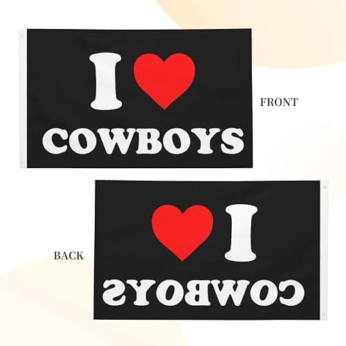 Diputer I Heart-Love Cowboys-Flag 3x5 Ft For Bedroom Funny Flag Dorm Wall Decor Flags For Room thumbnail 6