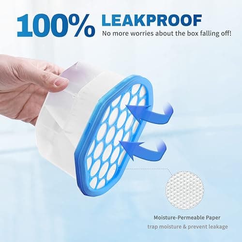 Vacplus Moisture Absorber, 10.5 OZ, Strong Absorption, Fragrance Free | Closet, Bathroom, Car, Odor Eliminator, Dehumidifier Bucket, 6 Pack thumbnail 4