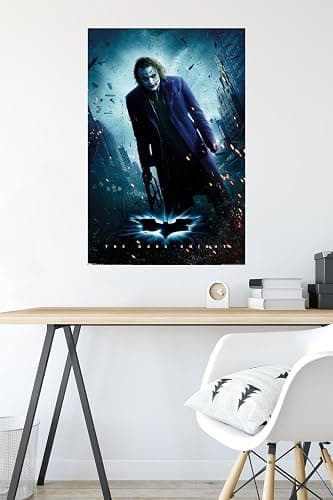 Trends International DC Comics Movie - The Dark Knight - The Joker - One Sheet Wall Poster, 22.375" x 34", Premium Unframed Version thumbnail 4