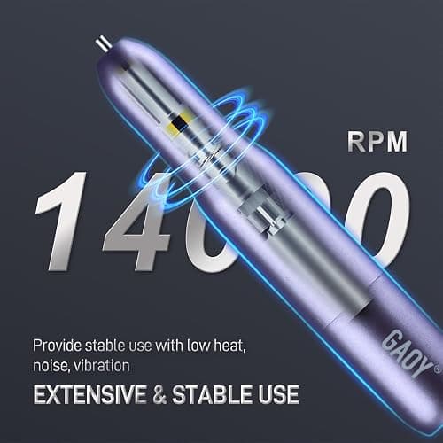 GAOY Electric Nail Drill for Acrylic and Gel, USB Electric Nail File, Portable Efile with Drill Bits, Manicure Pedicure Tools for Home Salon, Purple thumbnail 3