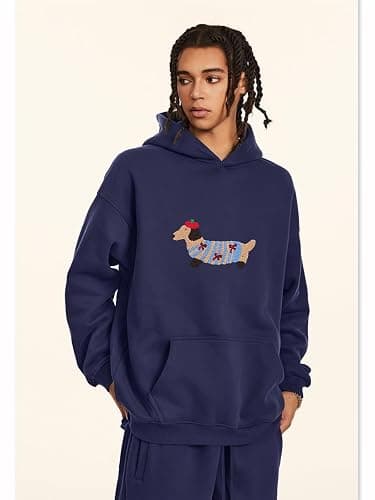 Adenorah Womens Oversized Hoodies Fall Hooded Sweatshirt Solid Cute Warm Cotton Couples Hoodie Pullover with Pocket thumbnail 4