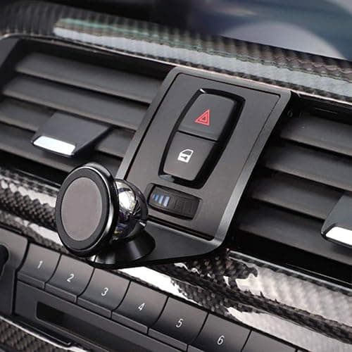 HAPPYHORSE for BMW 4 Series 3 Series M4 F36 F35 F34 F33 F32 F31 F30 F23 F22 F82 F80 2013-2019 Car Accessories Alumium Alloy Mobile Phone Holder Trim (Black) thumbnail 8