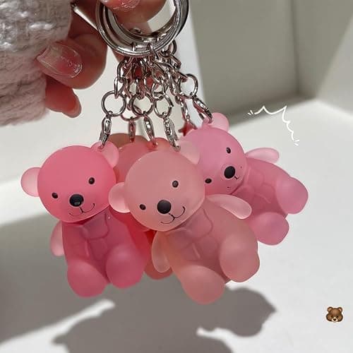 Petansy Velvet Matte Liquid Lipstick, 6 Colors Waterproof Long Lasting Lip Gloss Lip Stain, Cute Bear 2 in 1 Key Chain Lip Gloss, Korean Lip Glaze Natural Lip Makeup thumbnail 2