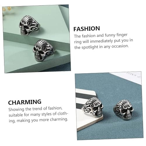 GALPADA Skull Ring for Men Gothic Style Fashion Finger Ring High-tech Titanium thumbnail 7