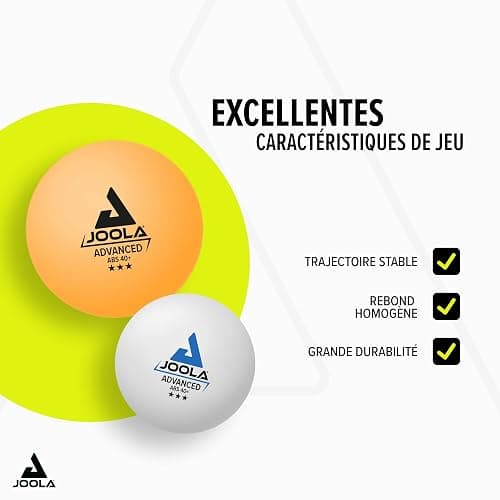 JOOLA Balle de Tennis de Table 3 étoiles Training Advanced 40 + mm de diamètre balles de ping thumbnail 4
