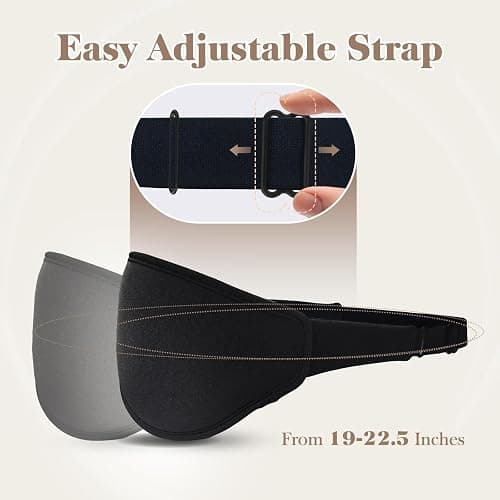 Fygrip 3D Eye Mask Sleep Mask for Men & Women, 100% Pressure-Free & Light Block-Out Eye Mask for Sleep with Easy Adjustable Strap, Night Eye Cover for Travel, Black thumbnail 6