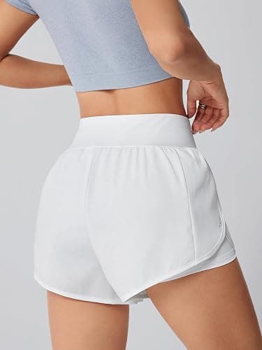LALA BIRDS Women's Athletic Running Shorts High Waisted with Pockets, Women 3" Workout Dolphin Gym Yoga Beach Shorts thumbnail 2