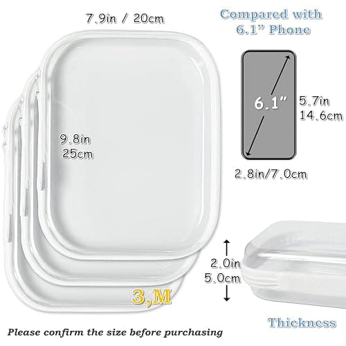 Gberlczz Clear Hard Zipper Case for Storage, Durable Clear Zipper Pouches, Hard Plastic Zippered Pouch for Snacks Toy Travel Organizer thumbnail 2
