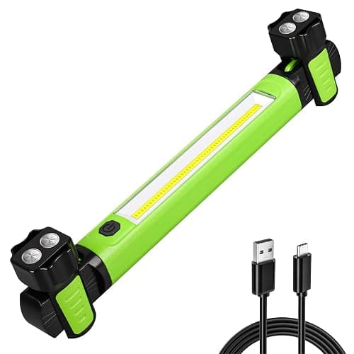 Work Light, 2500LM Bright LED Work Lights, 5200mAh Rechargeable Magnetic Underhood Work Light with Hooks, Cordless Battery Powered Mechanic Light for Car Repairing/Inspection/Garage/Workshop/Emergency - Image 1