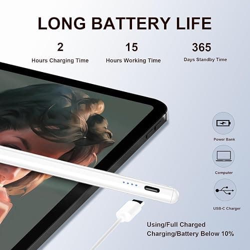 Stylus Pen Android for Samsung Galaxy Tab A9/A9Plus/A8/A8plus/A7/A7lite Tablet S Pencil Touchscreens Stylists Pen (Pink) thumbnail 4