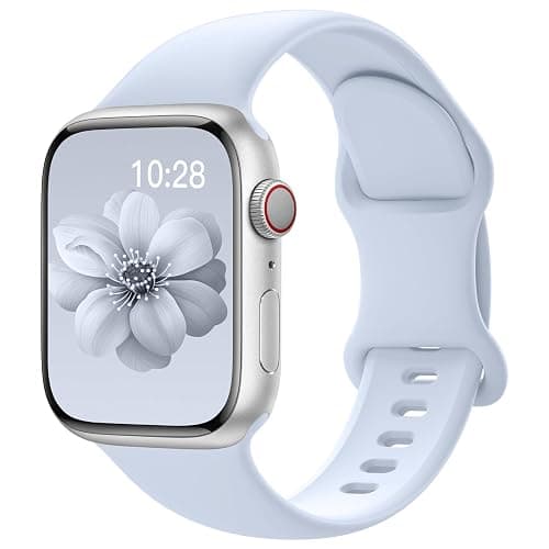 Sport Silicone Band Compatible with Apple Watch Bands 40mm 38mm 41mm 44mm 45mm 42mm 49mm Women Men,Soft Wristband Waterproof Replacement Sport Strap for iWatch Bands Series 9 8 7 6 5 4 3 2 1 SE Ultra - Image 1