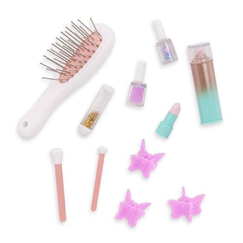 Our Generation – 18-Inch Doll Accessories – Pink Vanity Table Playset – Light – up Mirror – Pretend Make – up & Styling Items – 3+ Years– Glam & Glow Vanity Set thumbnail 8