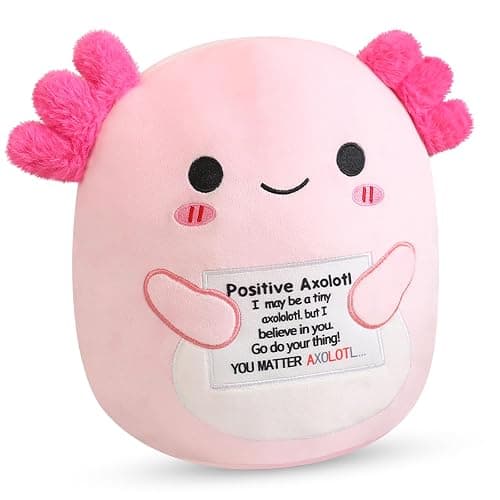 TOYSYM Axolotl Plush Toy, Inspirational Support Cute Axolotl Stuffed Animal, Toys Axolotls Stuff Plush Pillow Soft Plushie Doll Gifts Home Decoration for Girls Boys Kids Toddler - Image 1