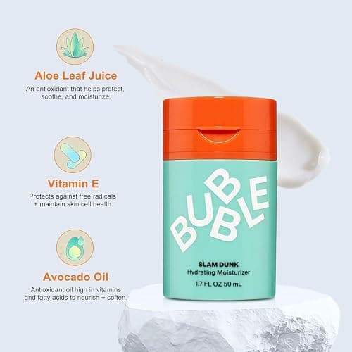 2 X 50ml Bubble Skincare Slam Dunk Hydrating Moisturizer | Hydration Boost | Vitamin E+Aloevera Juice | Suitable For Normal to Dry Skin | Non-Greasy Finish | Radiant Complexion | Paraben Free thumbnail 7